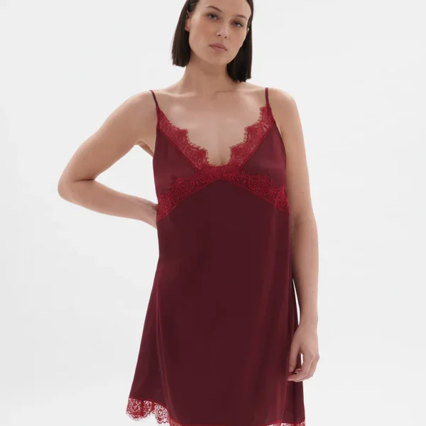 Satin Secrets Nightdress Spinel Red