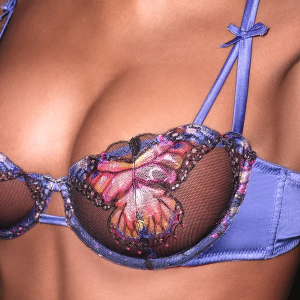 Butterfly Embroidery Balconette Bra