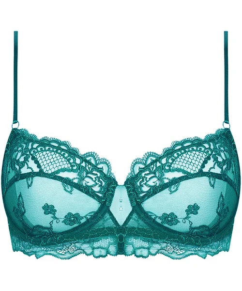 Sublime En Dentelle Half Cup Bra Princess Green