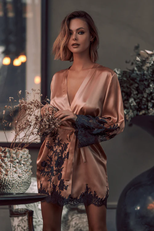 Phenix Short Silk Robe, Size UK 10 Phenix Short Silk Robe, Size UK 10