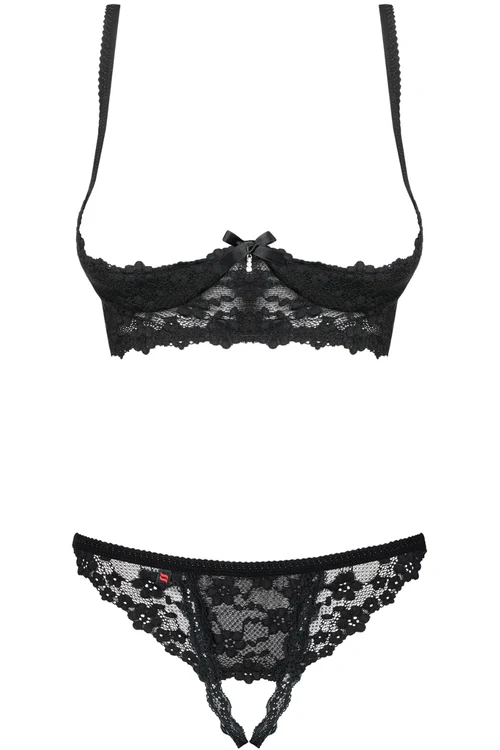 Letica Cupless Bra & Crotchless Thong Letica Cupless Bra & Crotchless Thong