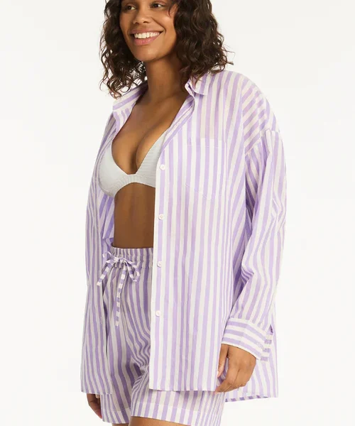 Sails Beach Shirt Lavender