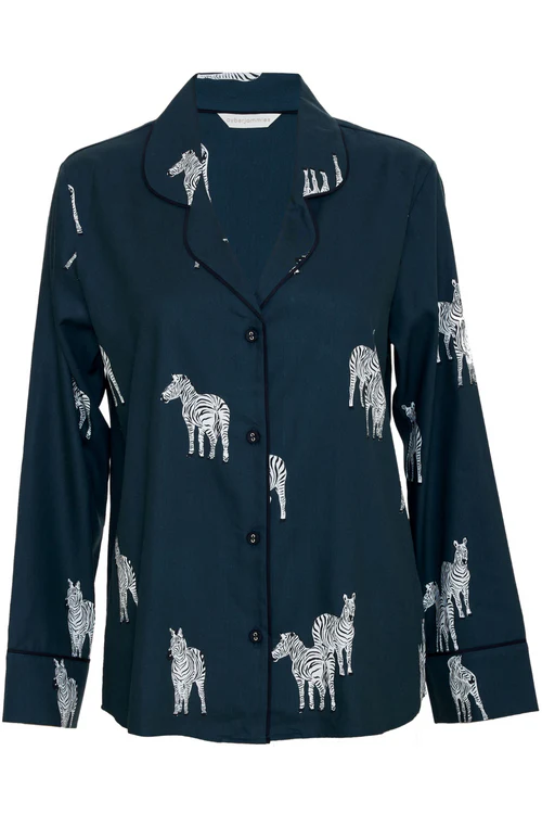 Blake Zebra Print Pyjama Top Blake Zebra Print Pyjama Top