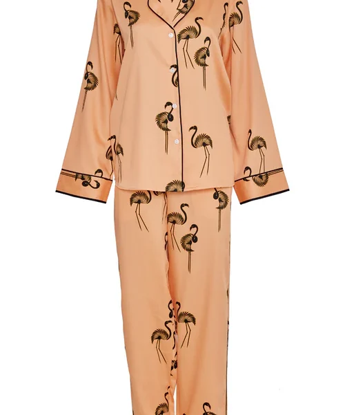 Hackney Flamingo Print Pyjama Set