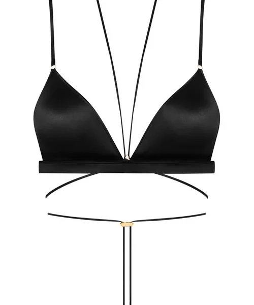 French Kiss Triangle Bra Black