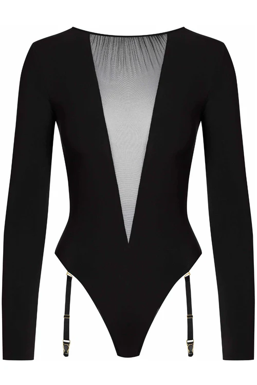 Nuit Fauve Long Sleeve Suspender Thong Body Nuit Fauve Long Sleeve Suspender Thong Body