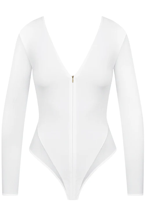 Pure Tentation Thong Bodysuit White Pure Tentation Thong Bodysuit White