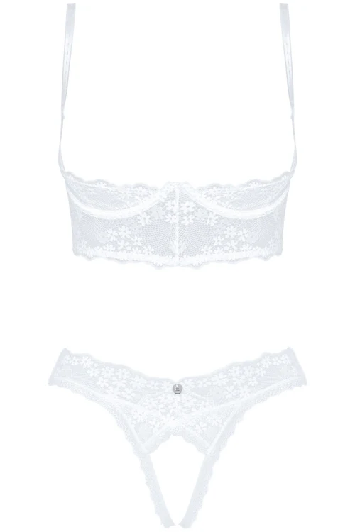 Heavenlly Open Bra & Crotchless Thong Heavenlly Open Bra & Crotchless Thong