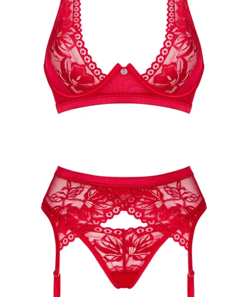 Lacelove Bra, Thong & Suspender