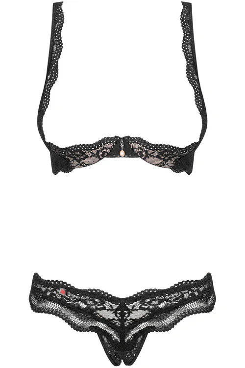 Luvae Cupless Bra & Crotchless Thong Luvae Cupless Bra & Crotchless Thong